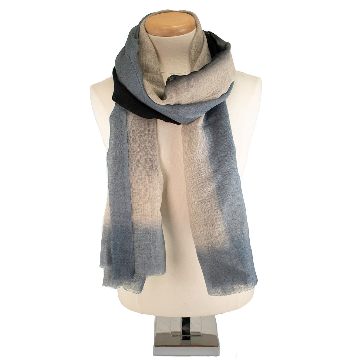 Blue Shaded Scarf ’One of a Kind’ beaded - One Kind 1