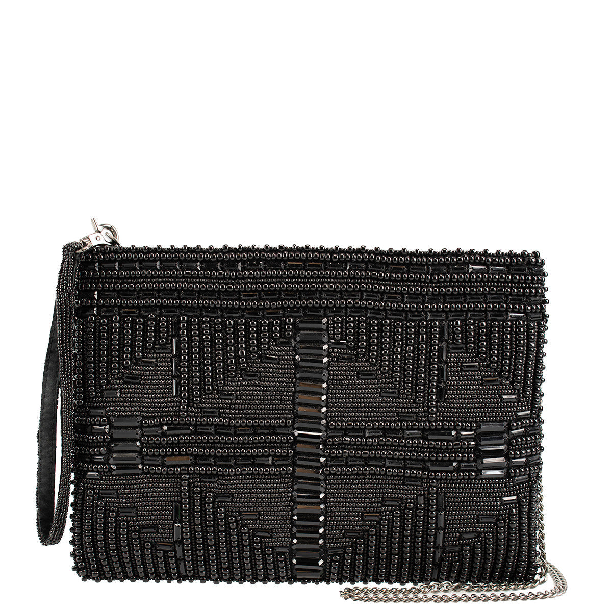 Black Beaded Crossbody/Wristlet ’One of a Kind’ beaded - One Kind 1