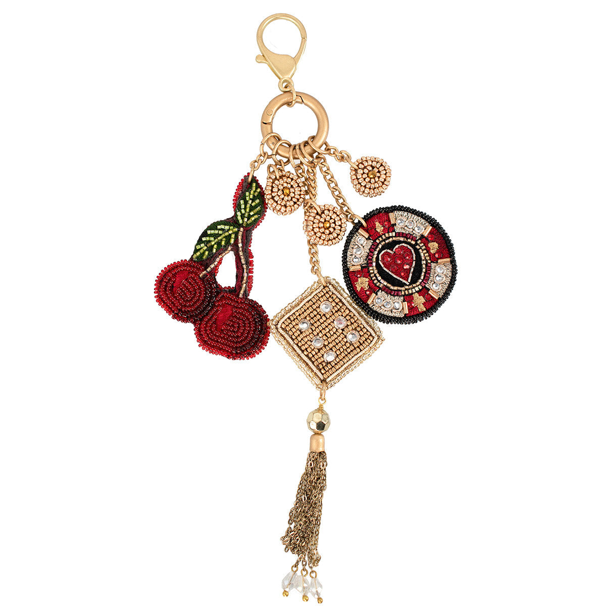 Lucky Dice Charm ’One of a Kind’ beaded - One Kind 1