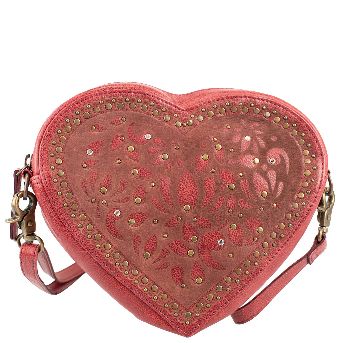 Red Leather Heart Handbag 'One of a Kind'
