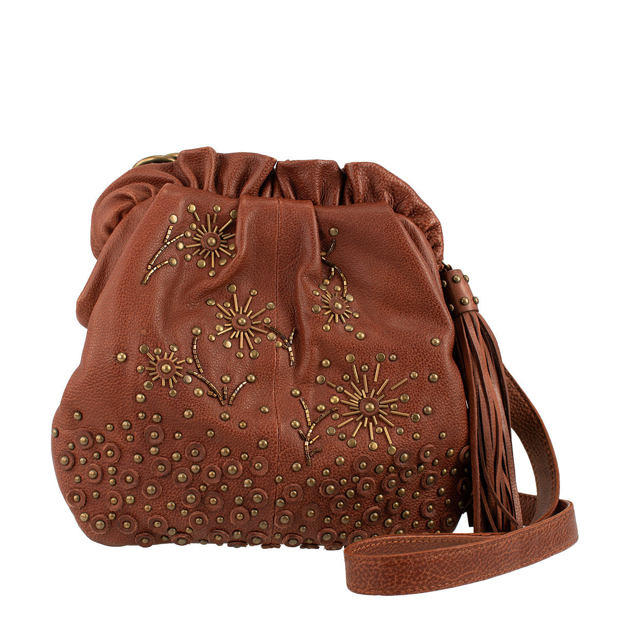 Brown Leather Studded Handbag ’One of a Kind’ One Kind