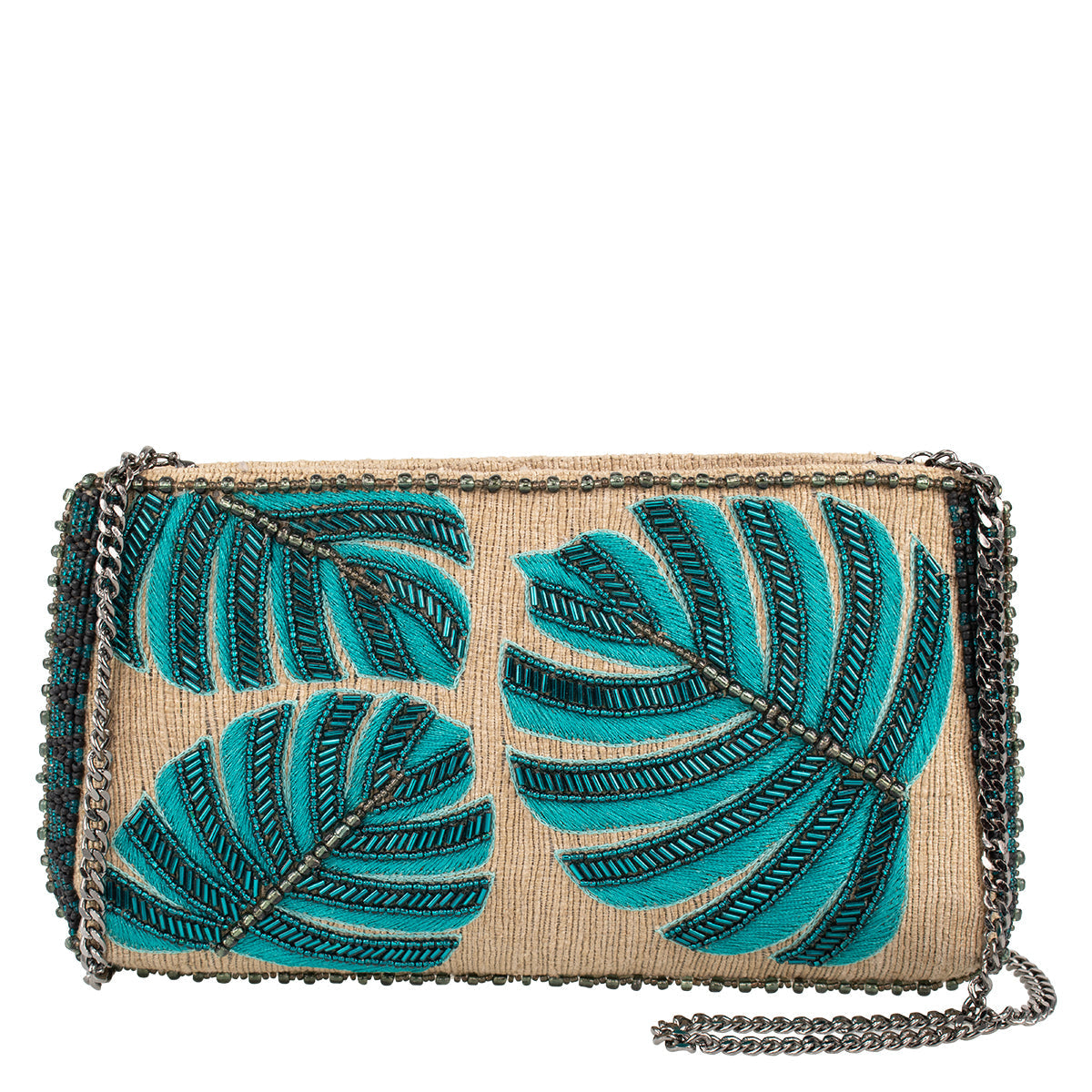 Turquoise Palms Crossbody Handbag ’One of a Kind’ One Kind