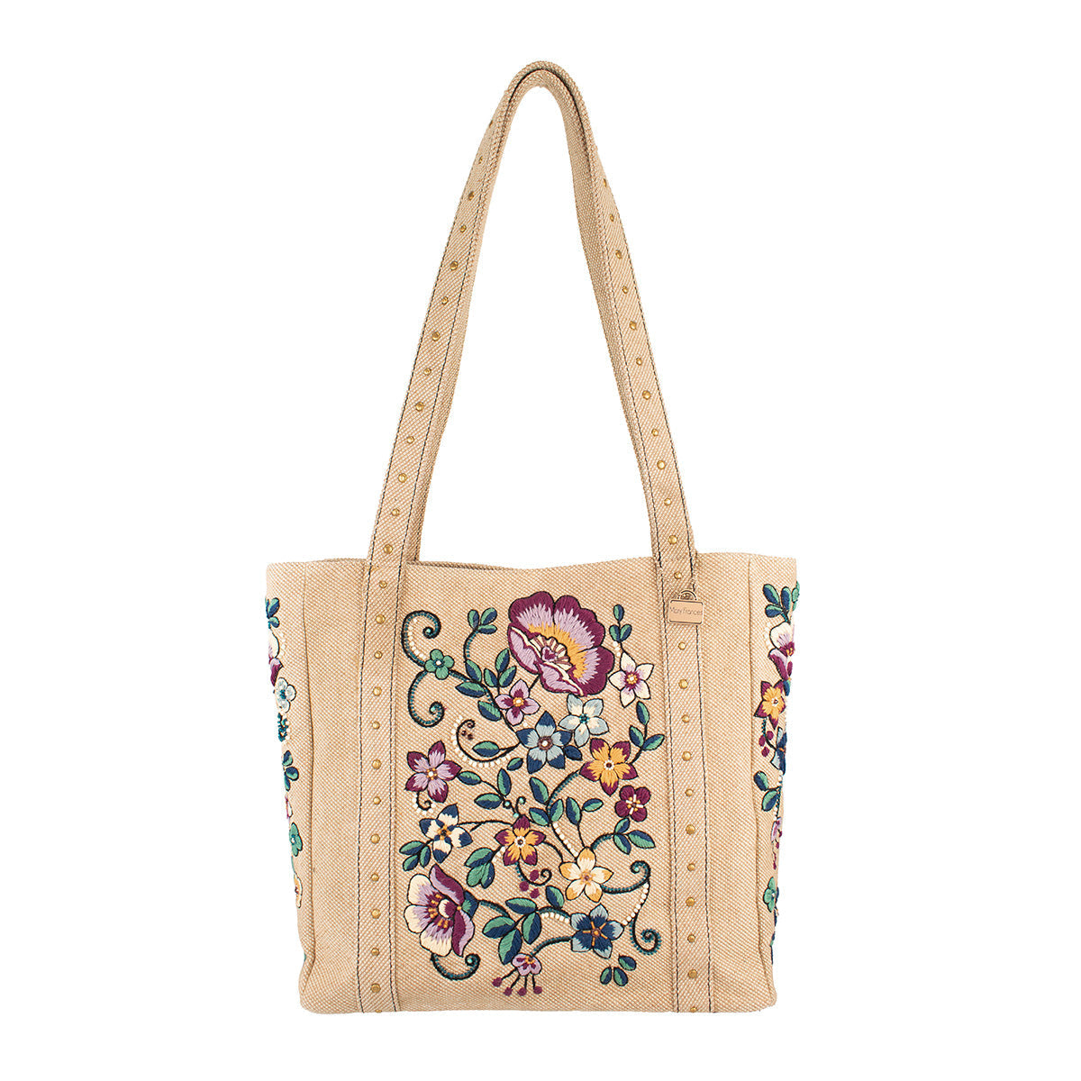 Canvas Beaded Floral Tote Handbag ’One of a Kind’ One Kind