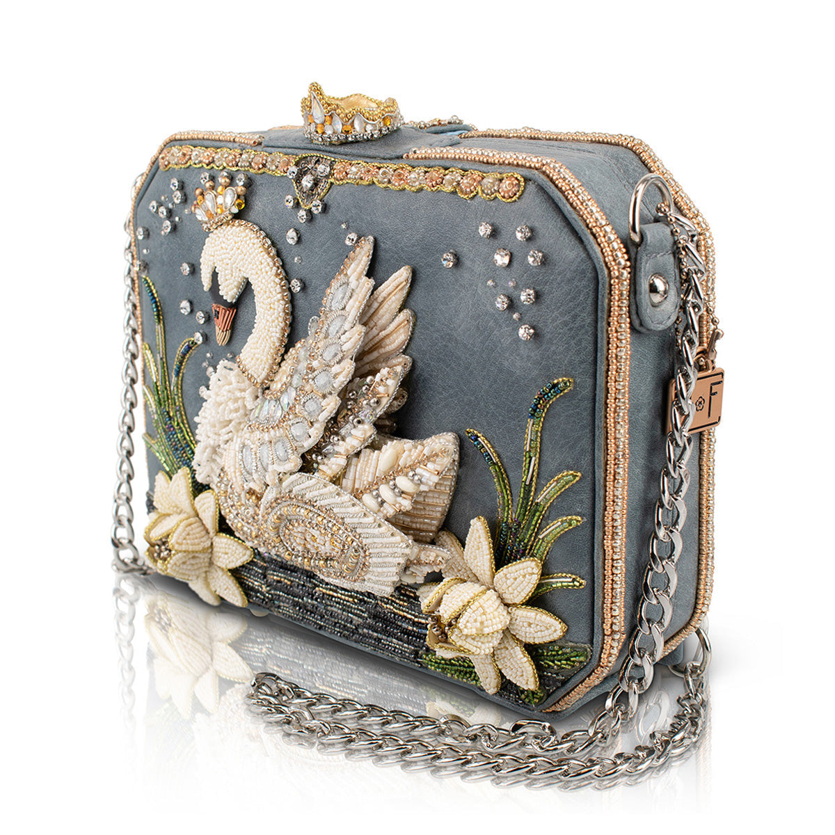 Swan Princess Shoulder Handbag beaded - 5