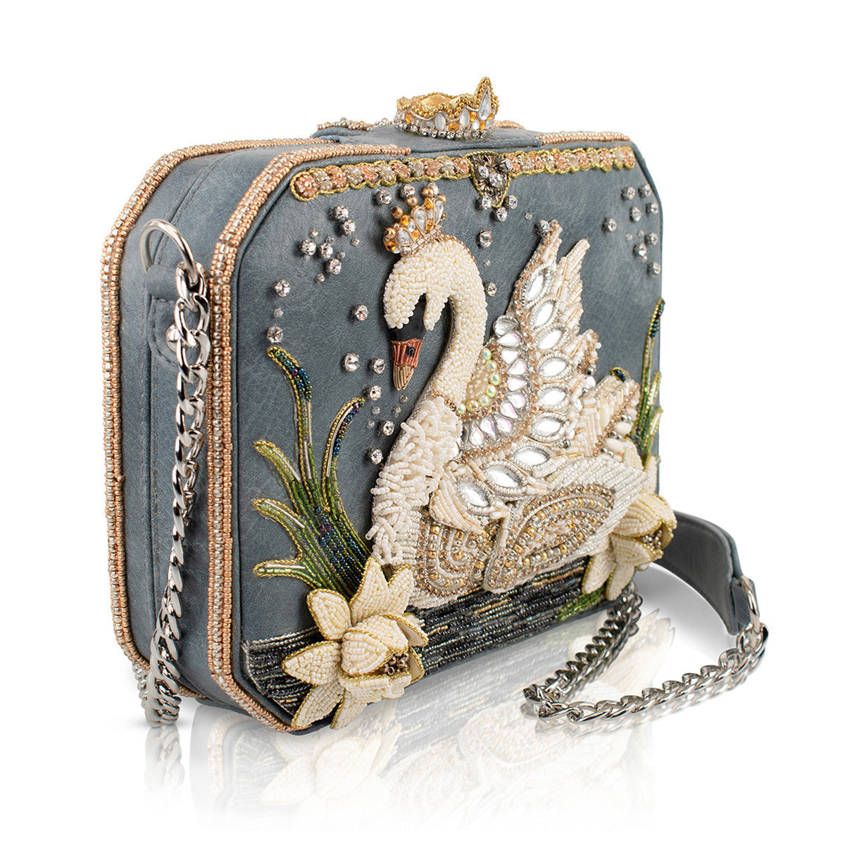 Swan Princess Shoulder Handbag beaded - 4