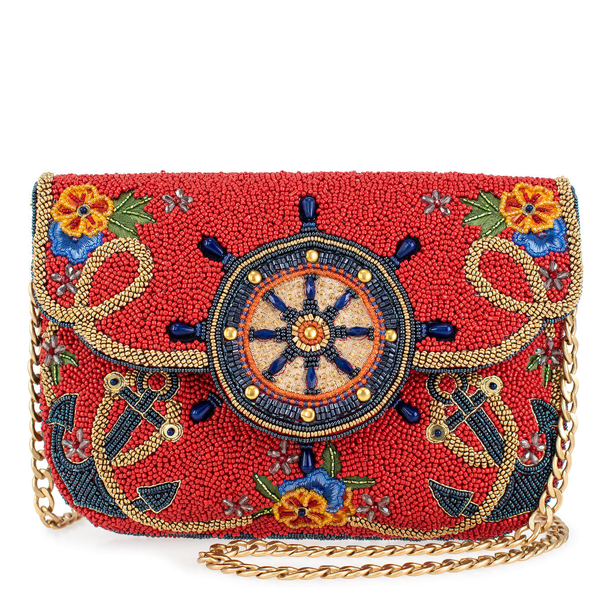 Captain’s Helm Crossbody Handbag beaded - 1