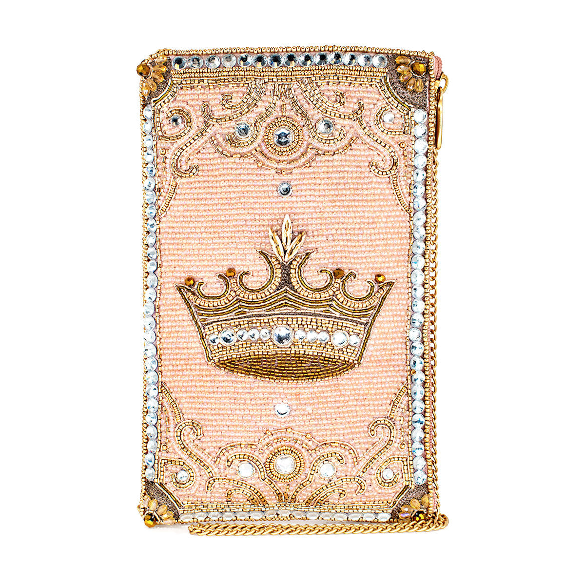 Crowned Jewel Beaded Crossbody Phone Bag Purse