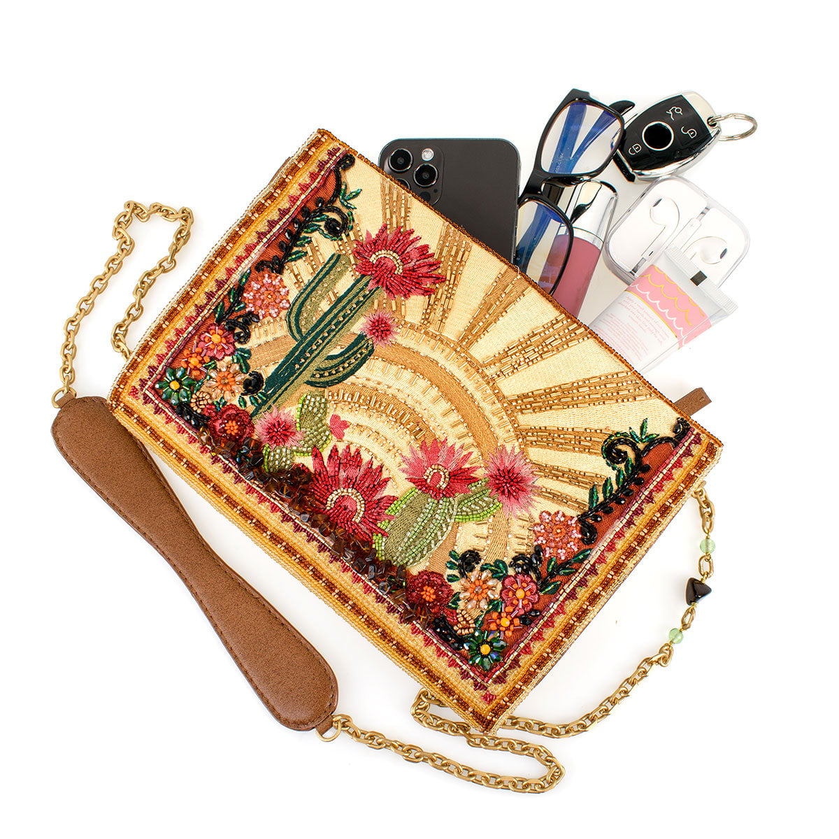 Desert Sunrise Crossbody Handbag beaded - 7