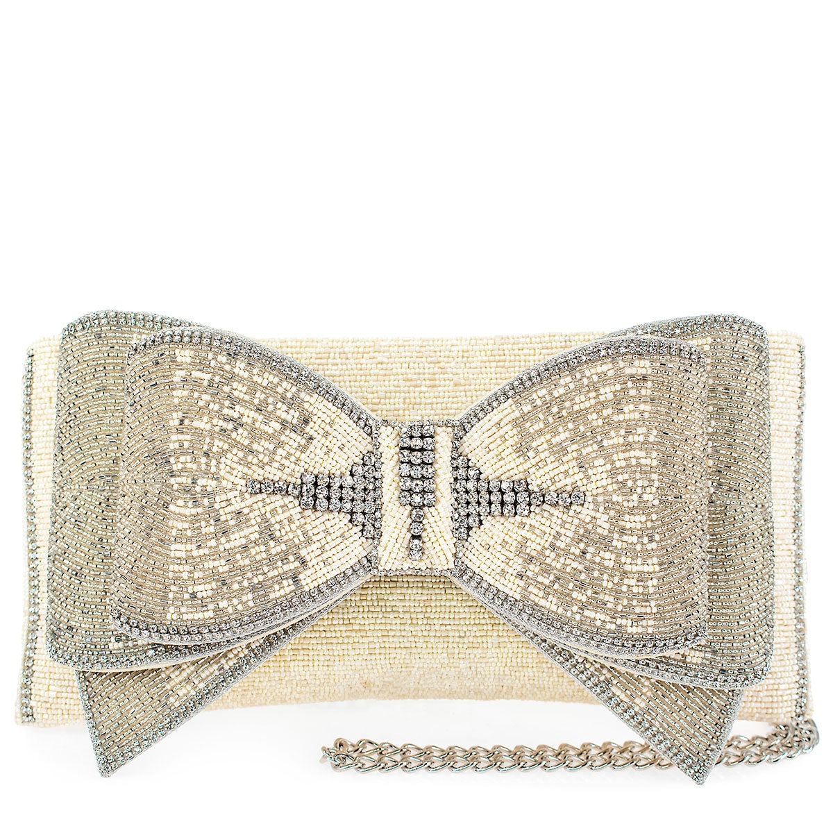 Fancy Bow Crossbody Clutch - Handbag