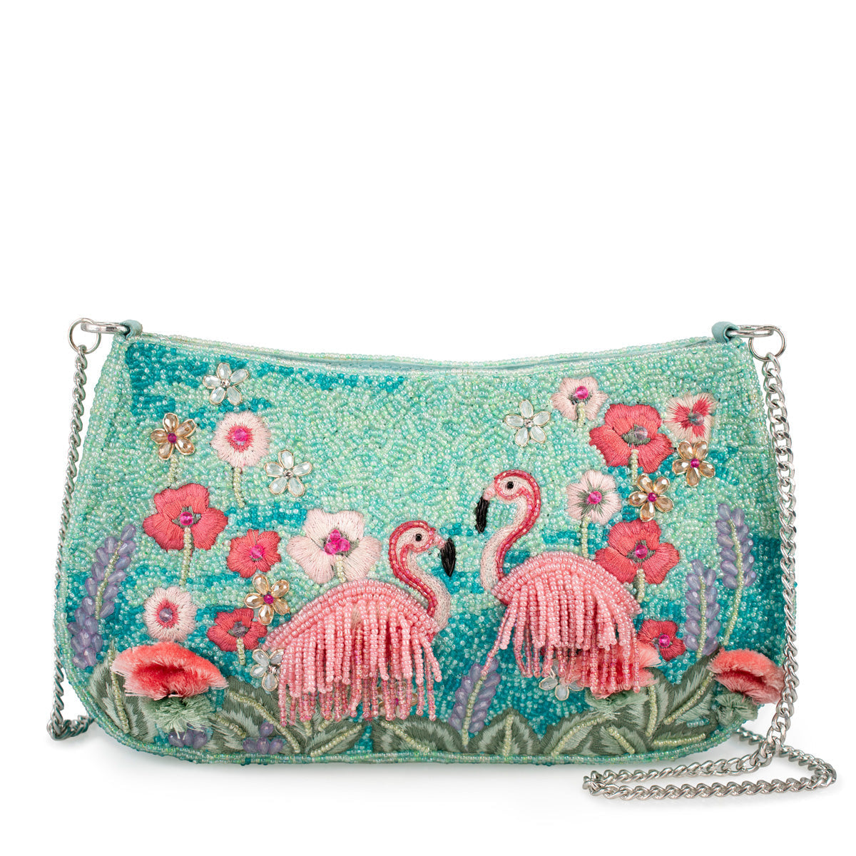Flirty Flamingos Crossbody Handbag