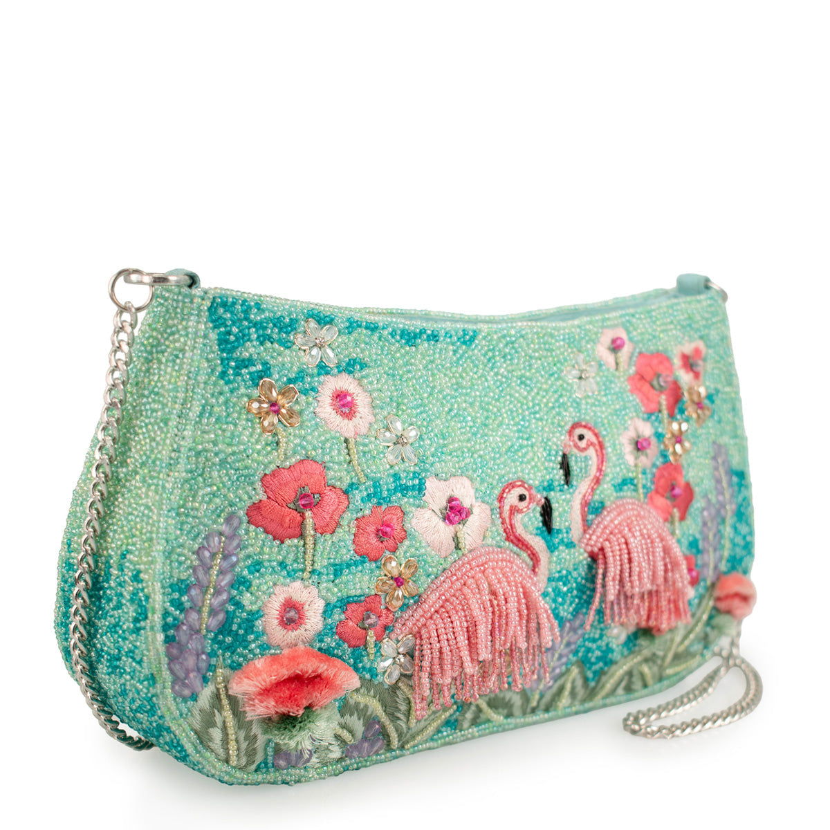Flirty Flamingos Crossbody Handbag