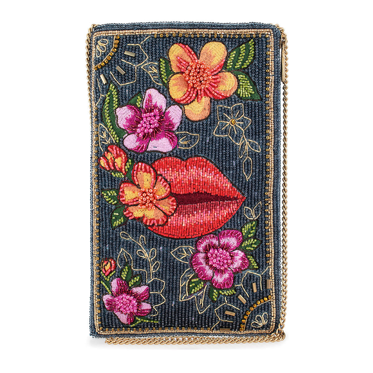 Lip Service Crossbody Phone Bag beaded - 1