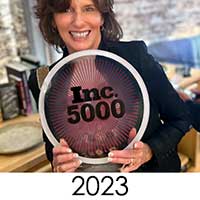 Mary Frances with Inc 5000 award 2023