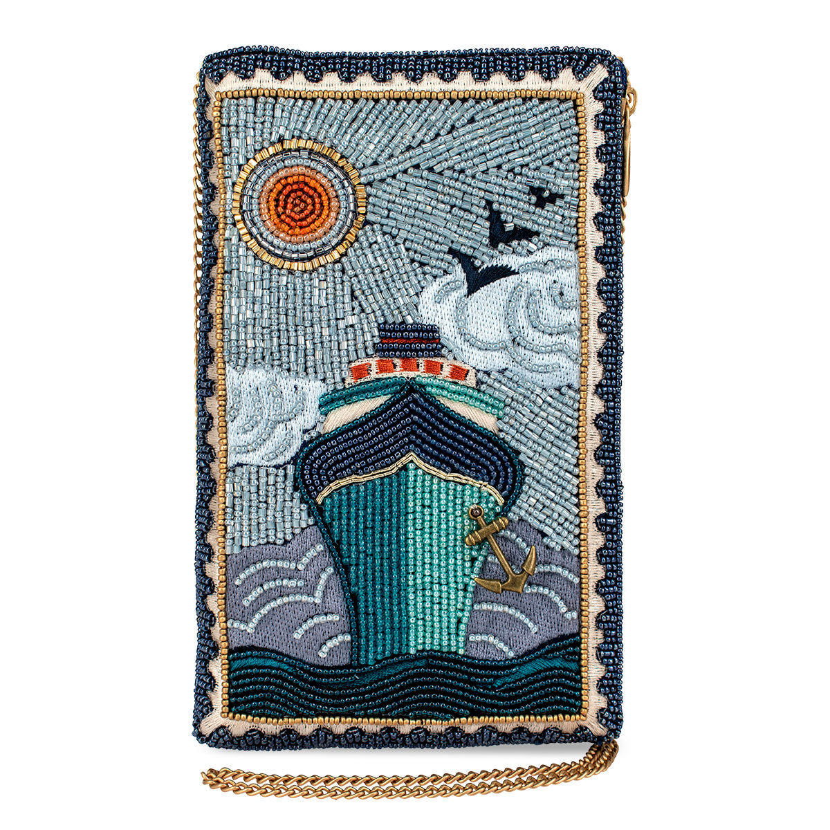 On Board Beaded Crossbody Phone Bag