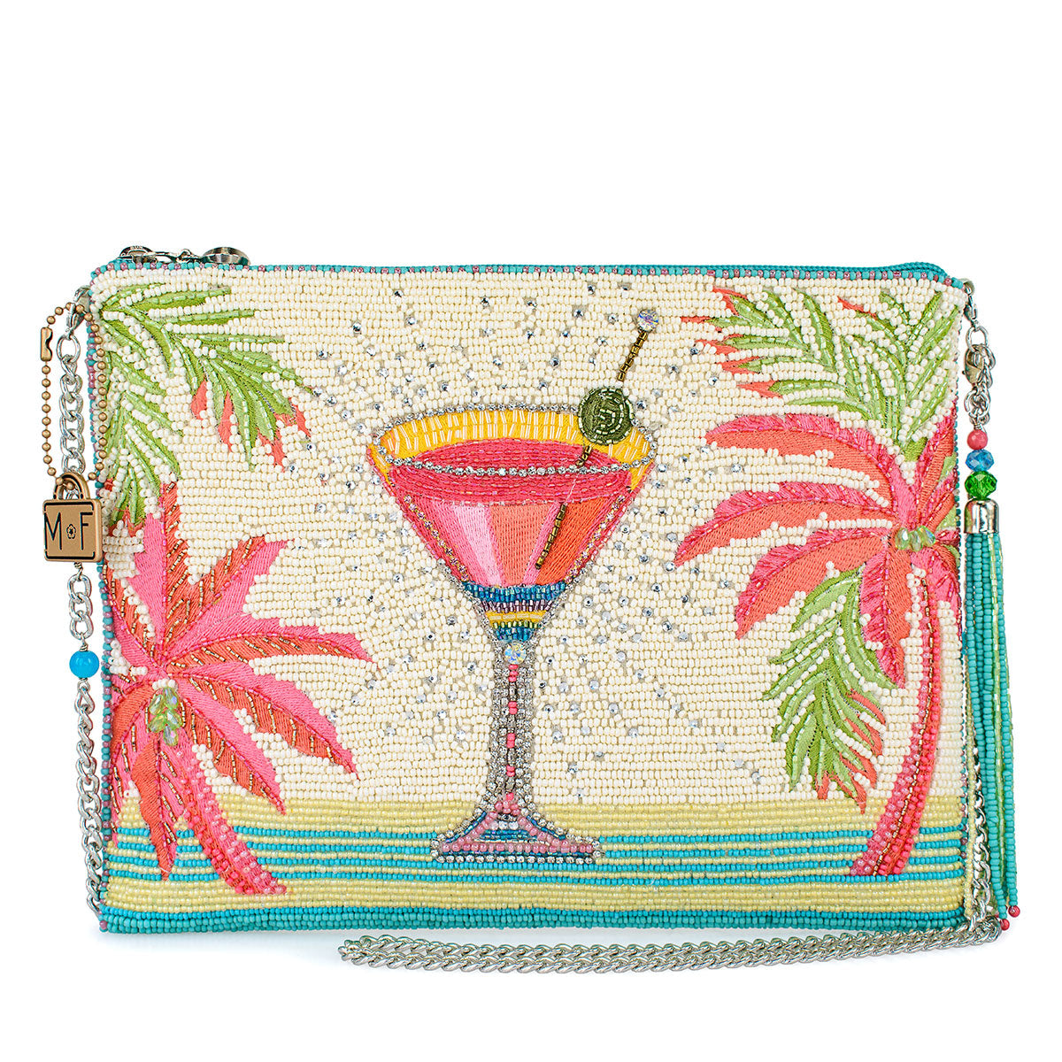 MARY FRANCES パーティーバック リゾート エスニック Mary Frances Relax and Rewind Beaded Cocktails Shoulder Handbag