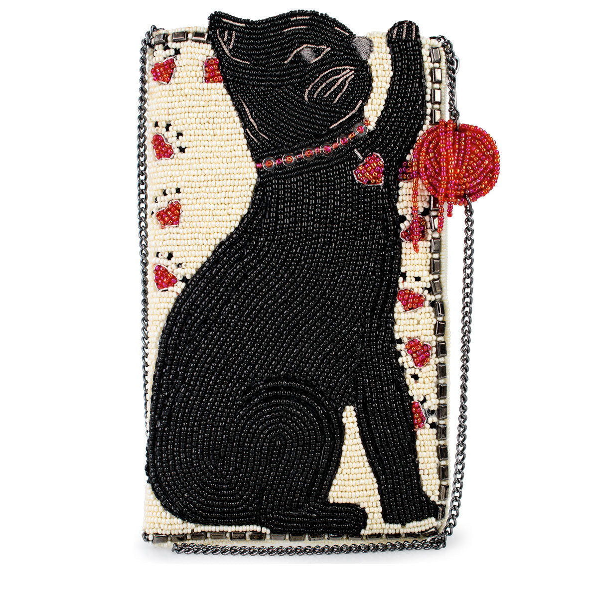 Purr-suit Beaded Playful Cat Crossbody Phone Bag - Mary Frances