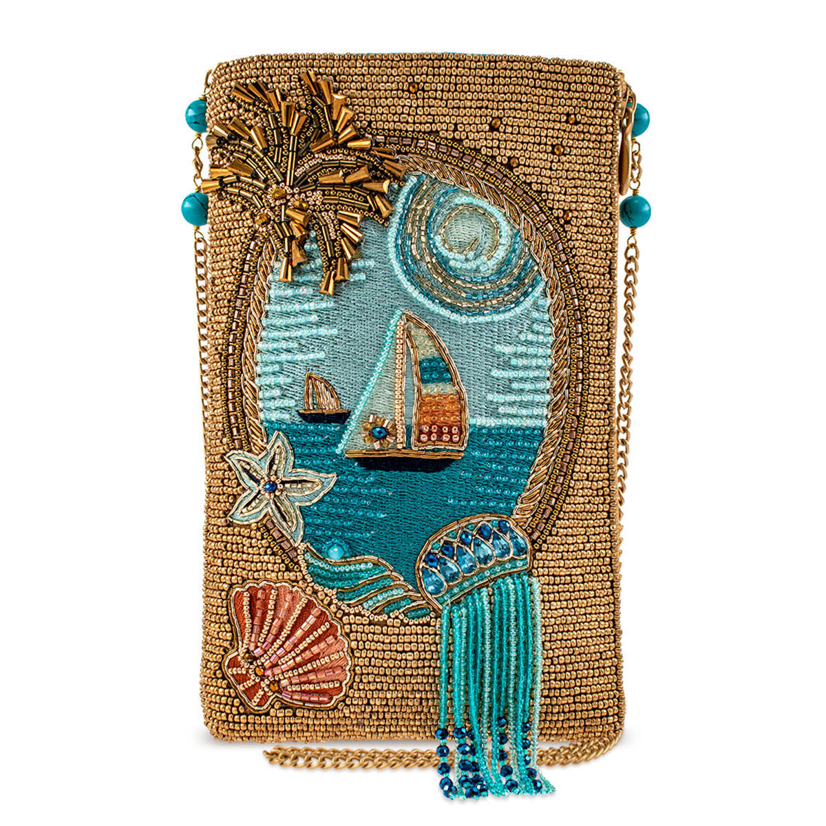 Sail Away Beaded Crossbody Phone Bag