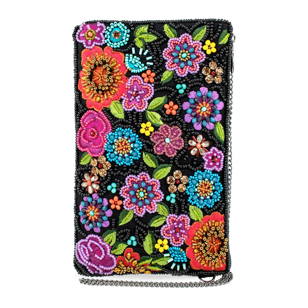 So Sweet Beaded Embroidered Floral Crossbody Phone Bag