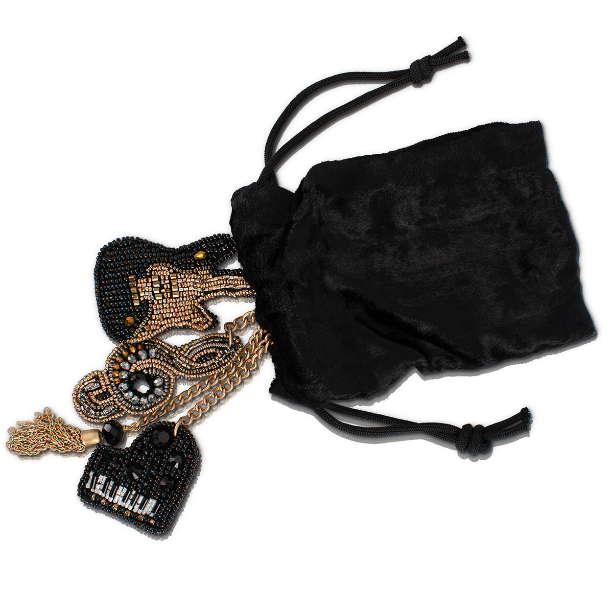 Sound Wave Charm beaded - 2