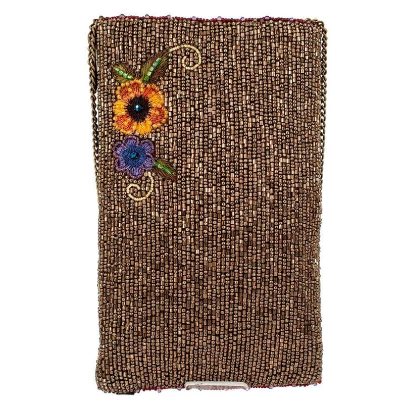 Budding Romance Beaded Crossbody Phone Bag