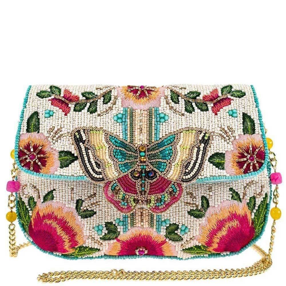 Dream Chaser Beaded Butterfly Crossbody Clutch Handbag