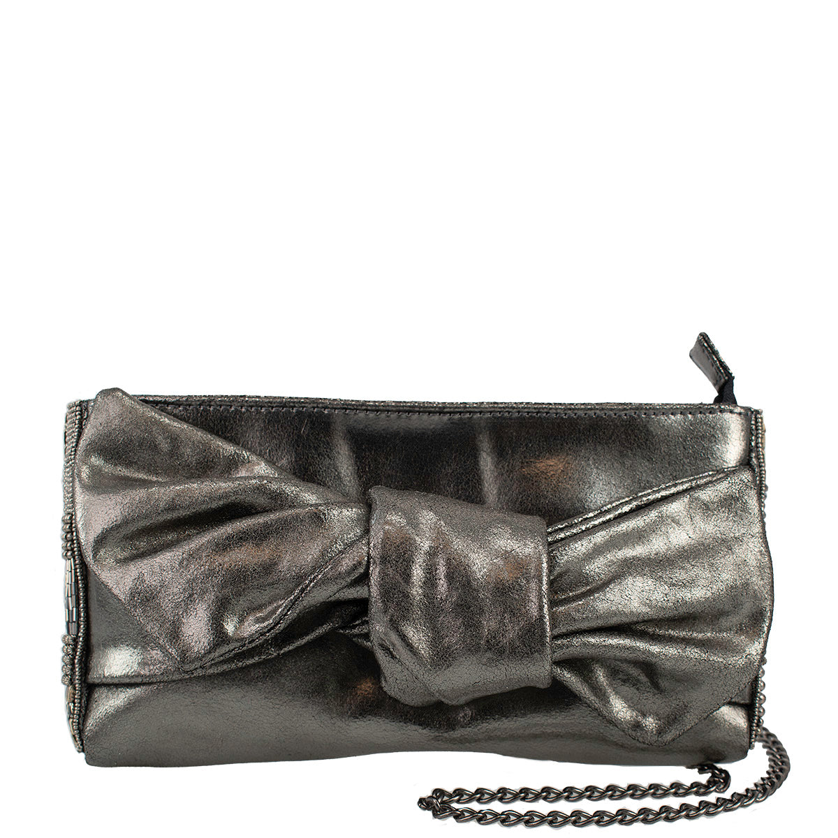 Silver Bow Handbag Clutch ’One of a Kind’ beaded - One Kind 1