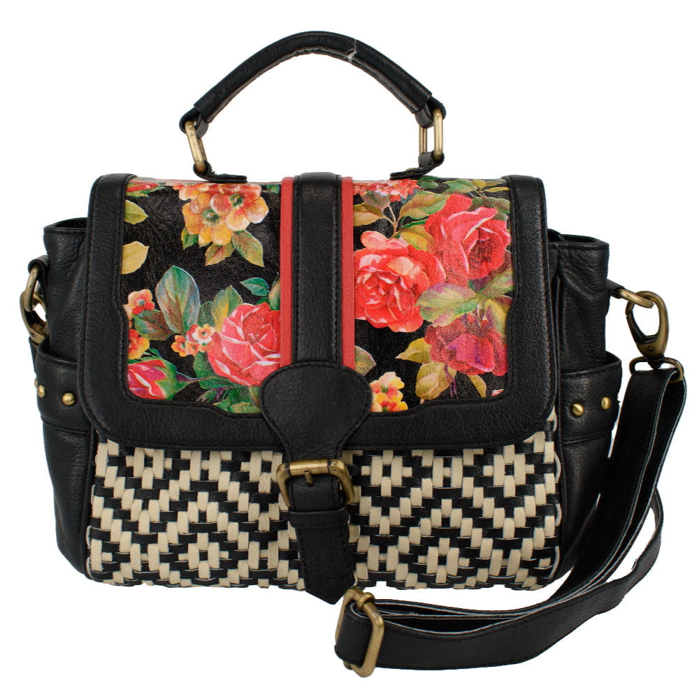 Roses Leather Handbag ’One of a Kind’ beaded - One Kind 1