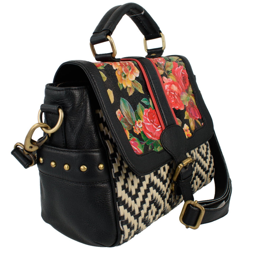 Roses Leather Handbag ’One of a Kind’ beaded - One Kind 2