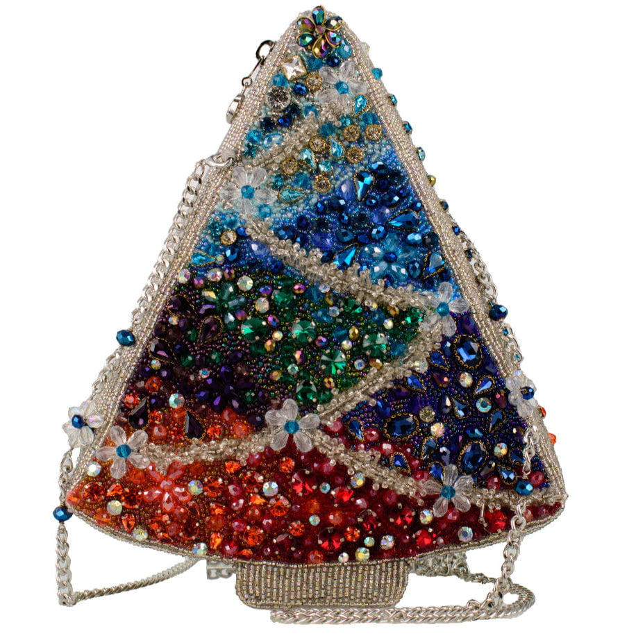 Rainbow Christmas Tree Handbag ’One of a Kind’ beaded - One Kind 1