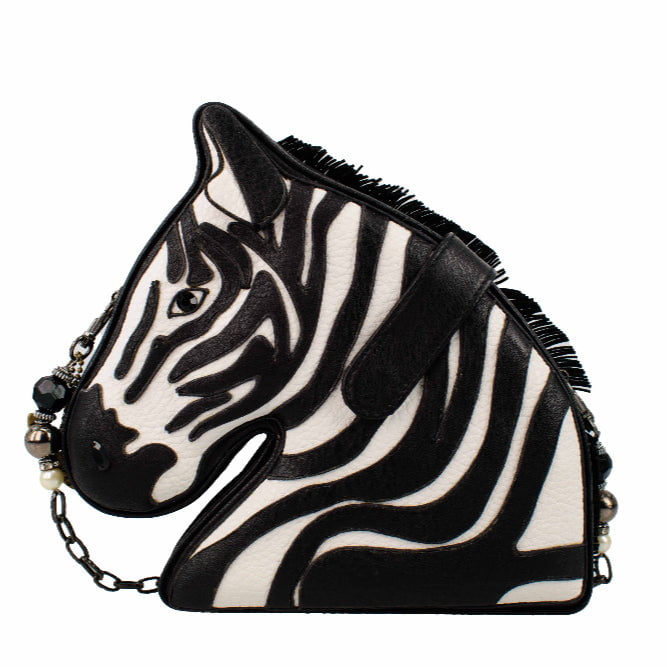 Zebra Handbag ’One of a Kind’ beaded - One Kind 3