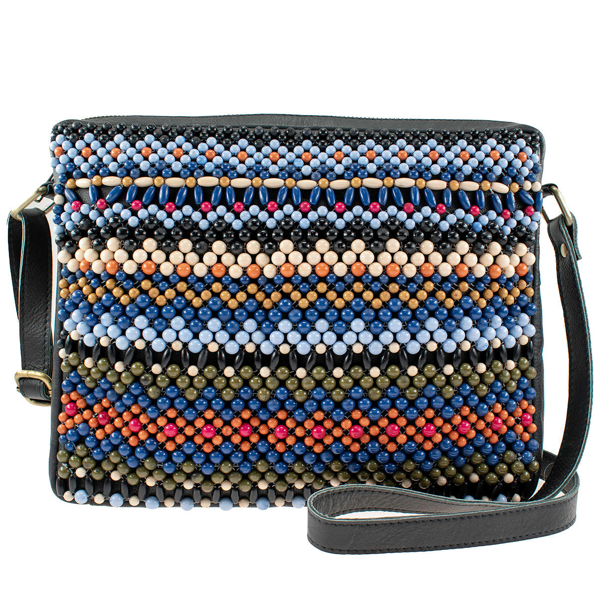 Colorful Beaded Leather Handbag ’One of a Kind’ beaded One Kind 1