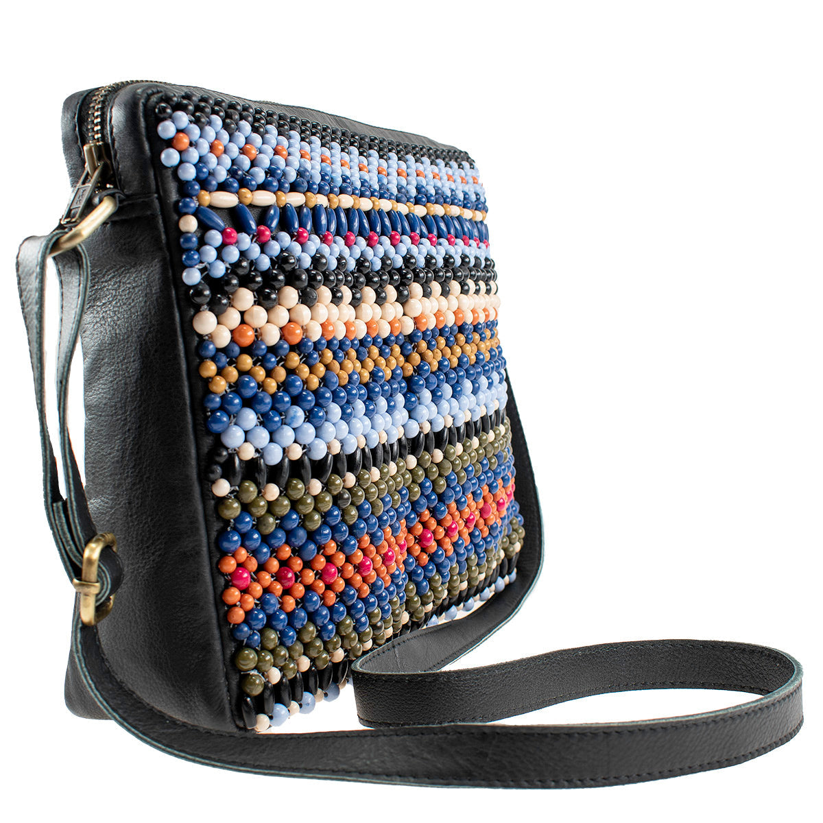 Colorful Beaded Leather Handbag ’One of a Kind’ beaded One Kind 3