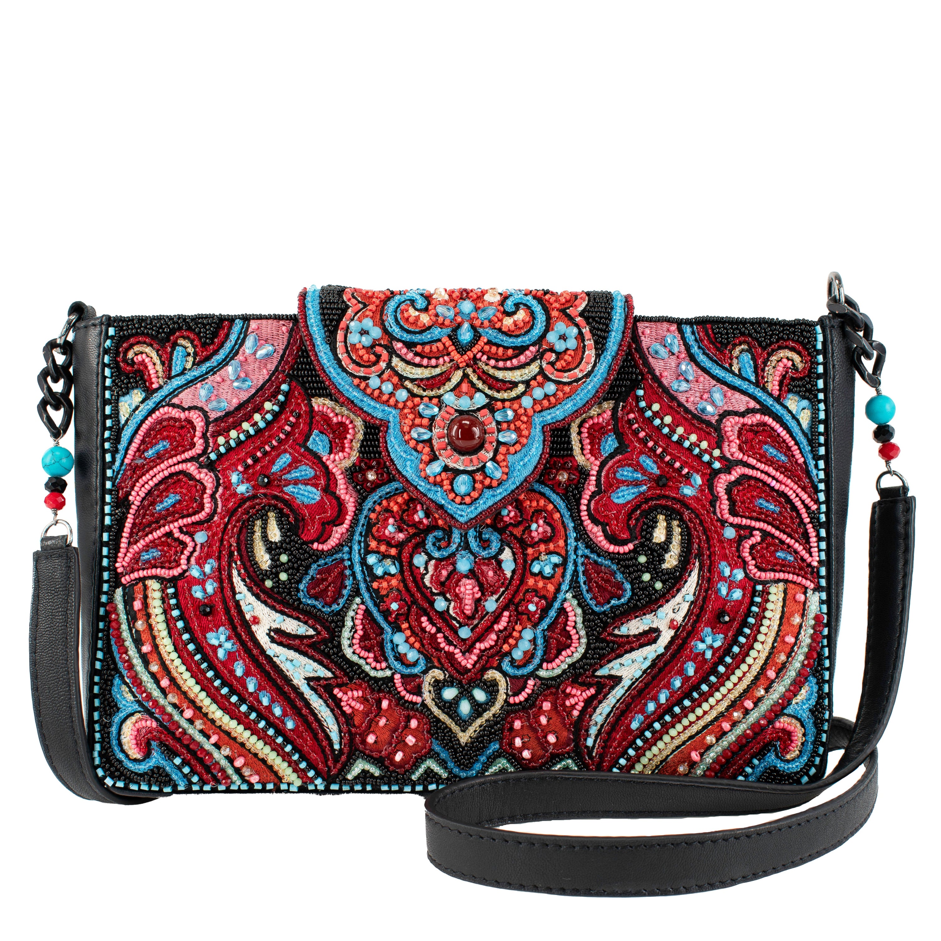 Leather Paisley Handbag ’One of a Kind’ beaded - One Kind 1