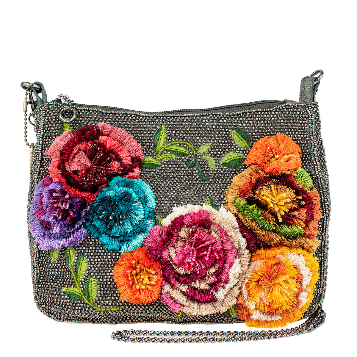 Colorful Poms Handbag ’One of a Kind’ beaded - One Kind 1
