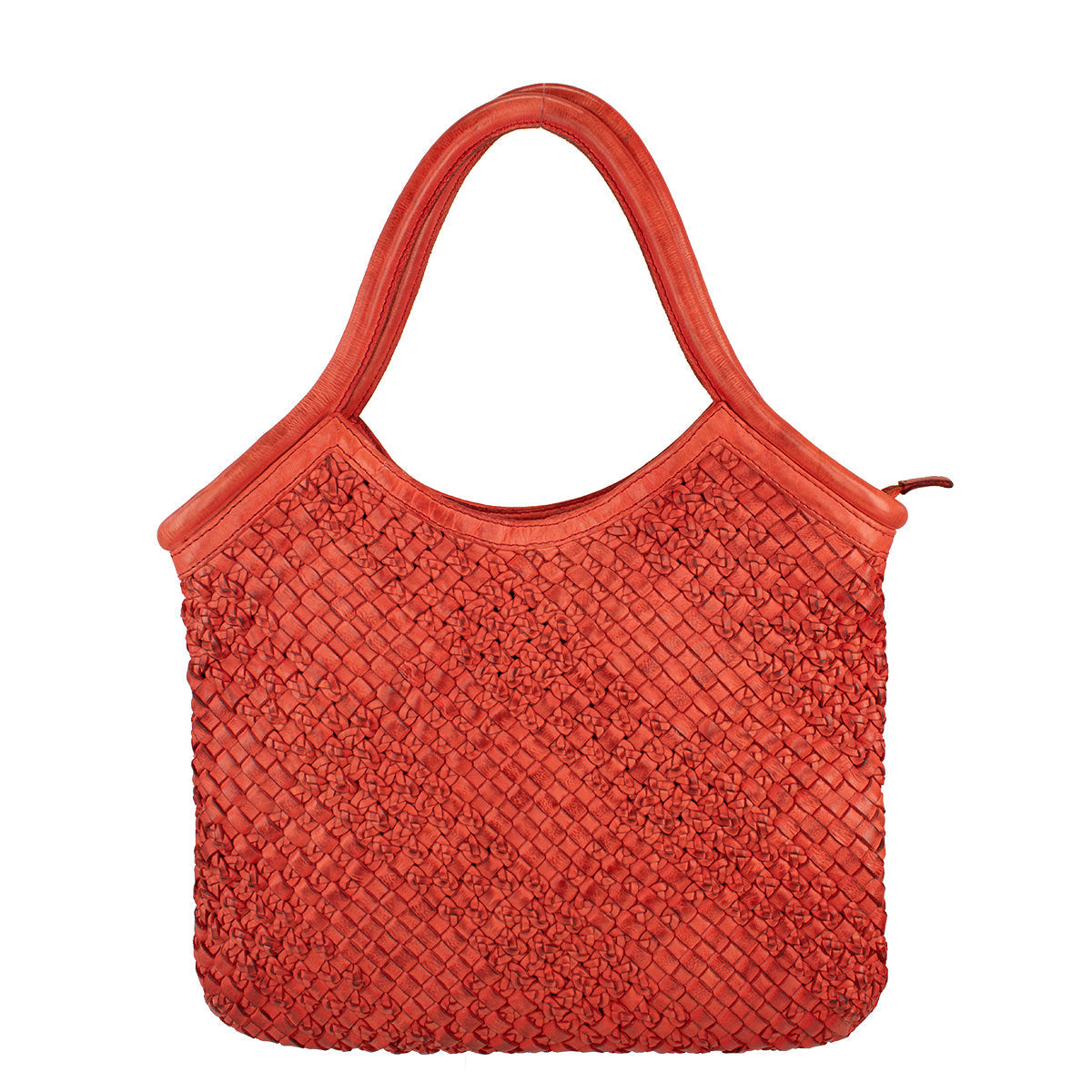 Woven Orange Leather Shoulder Bag ’One of a Kind’ One Kind