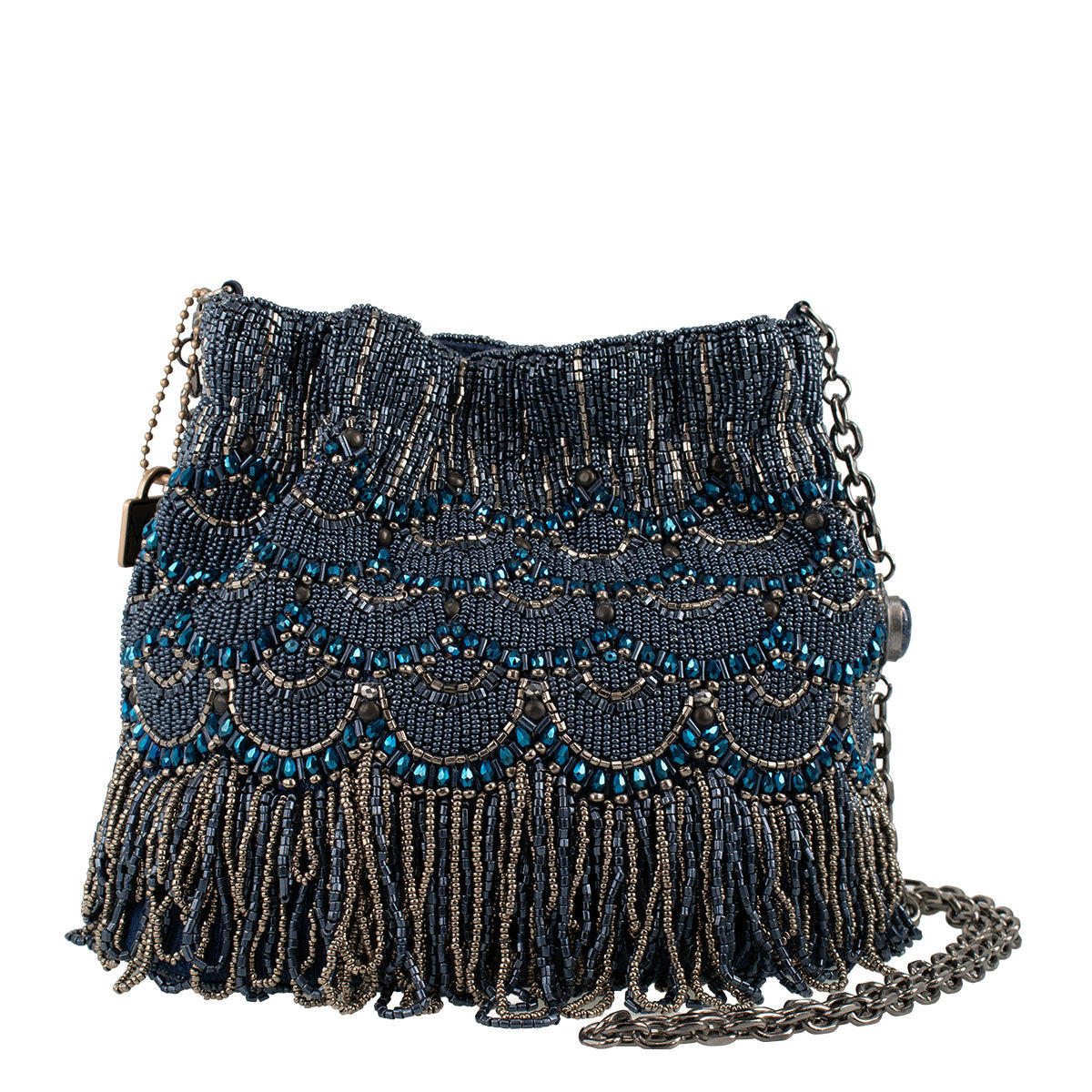 Beaded Blue Fringe Handbag ’One of a Kind’ One Kind