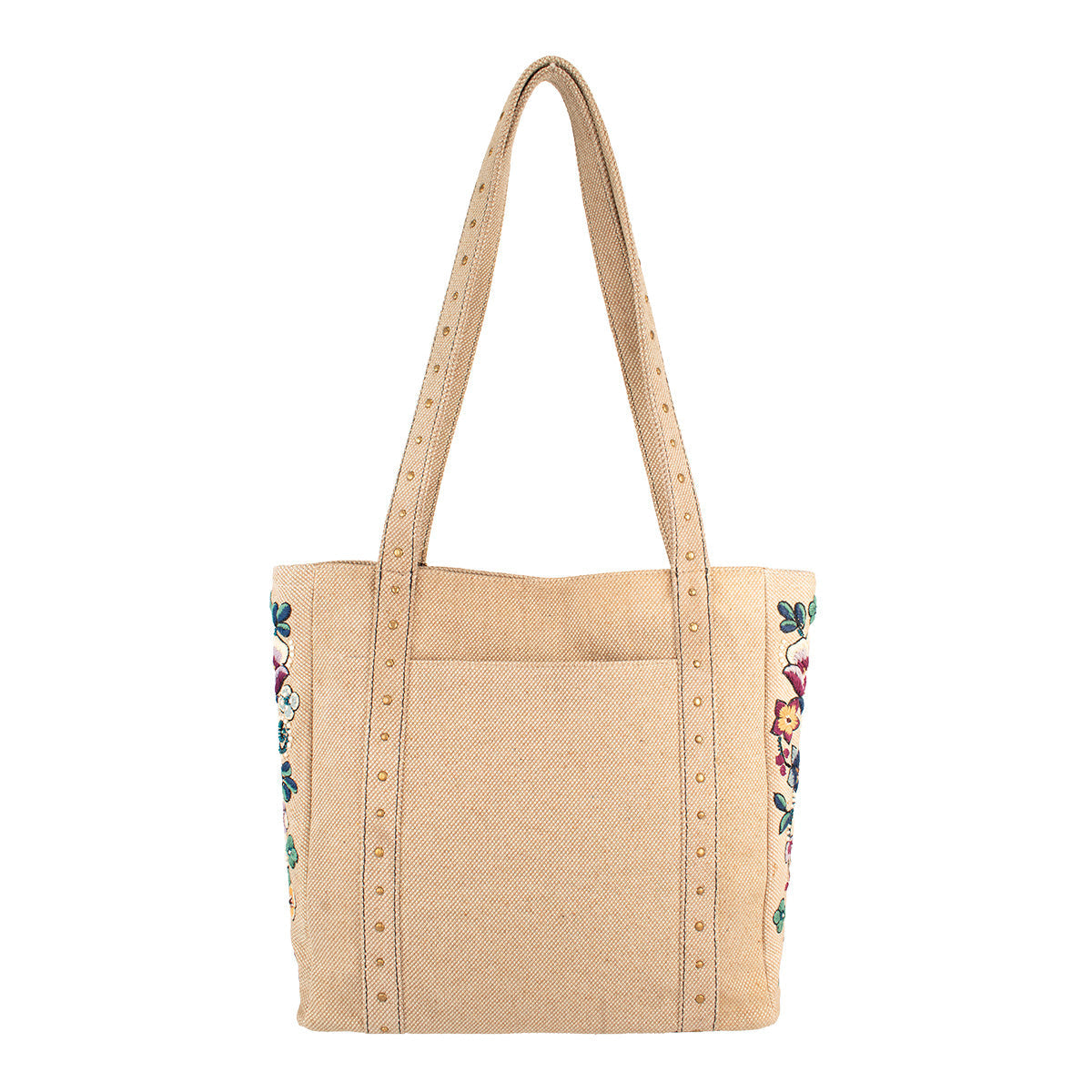 Canvas Beaded Floral Tote Handbag ’One of a Kind’ One Kind