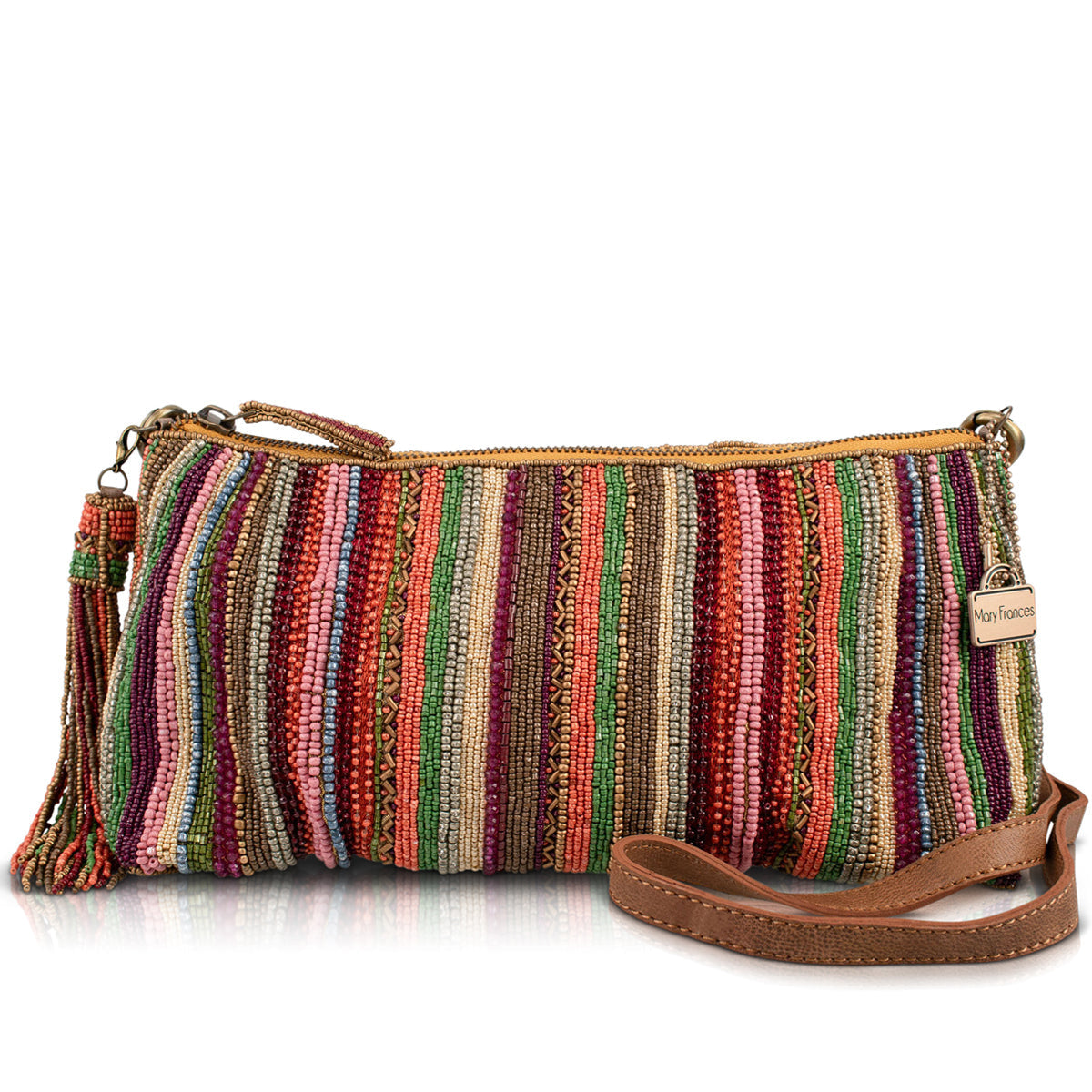 Between the Lines Shoulder Handbag beaded - 1