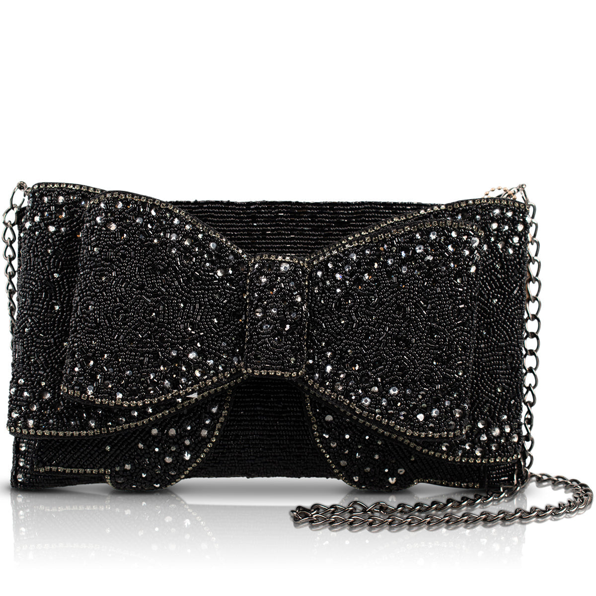 Bow Chic Crossbody/Clutch Handbag beaded - Cossbody 1