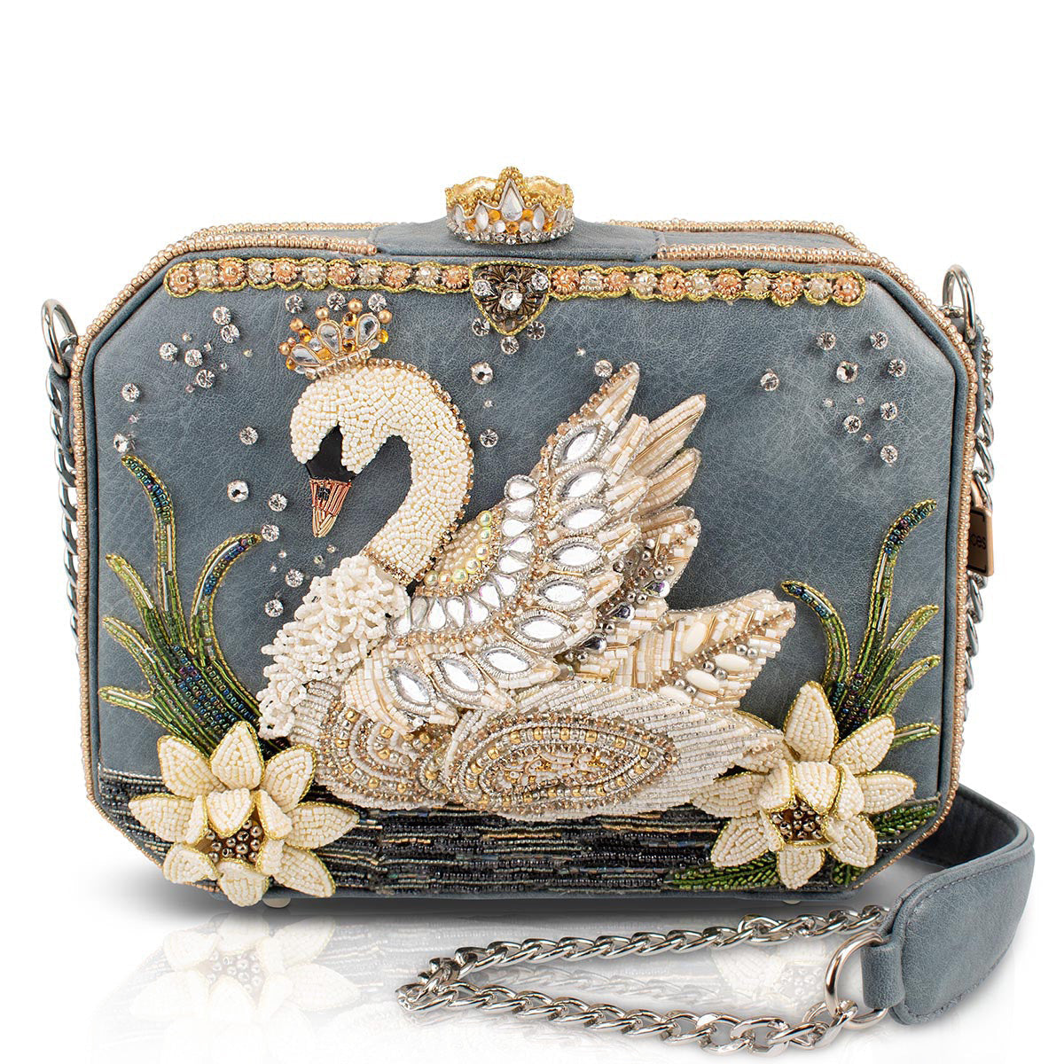 Swan Princess Shoulder Handbag beaded - 1