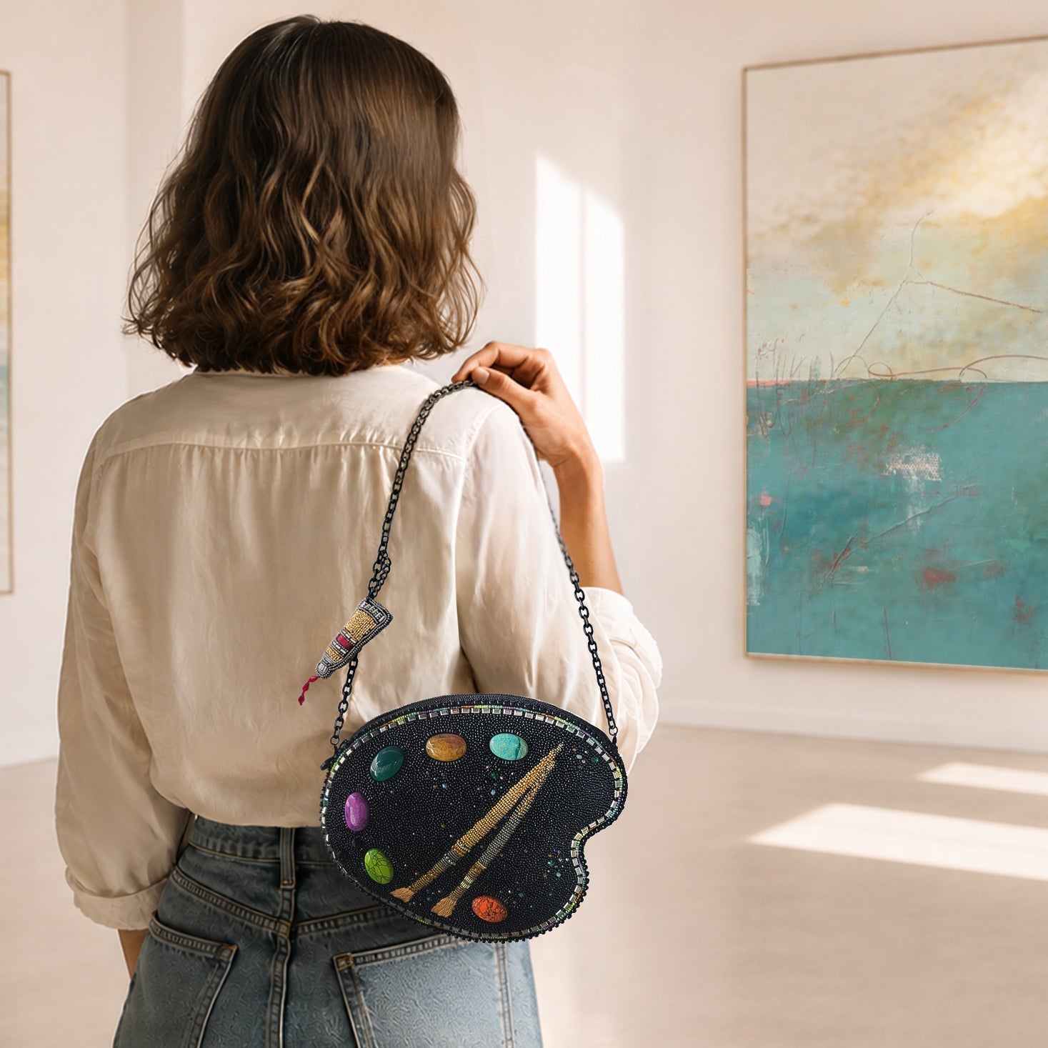 Brushstrokes Crossbody Handbag