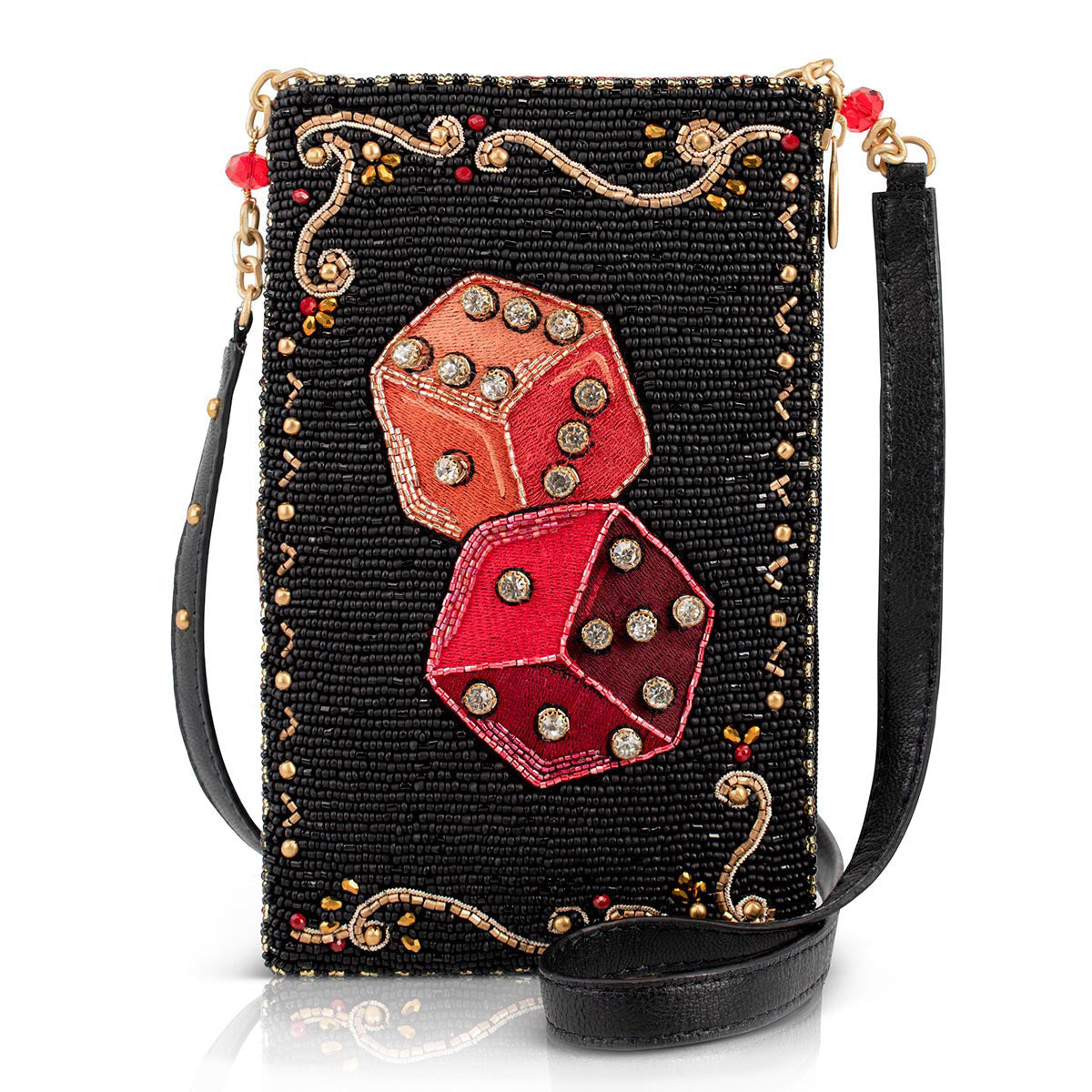 Roll ’Em Crossbody Phone Bag beaded 1