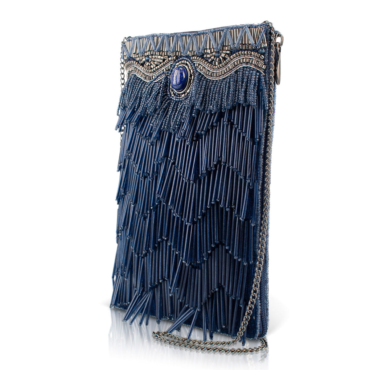 True Blue Crossbody Phone Bag beaded - 3