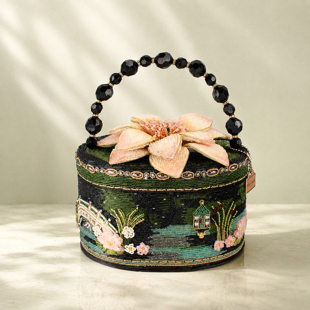 Floating Lotus Top Handle Handbag