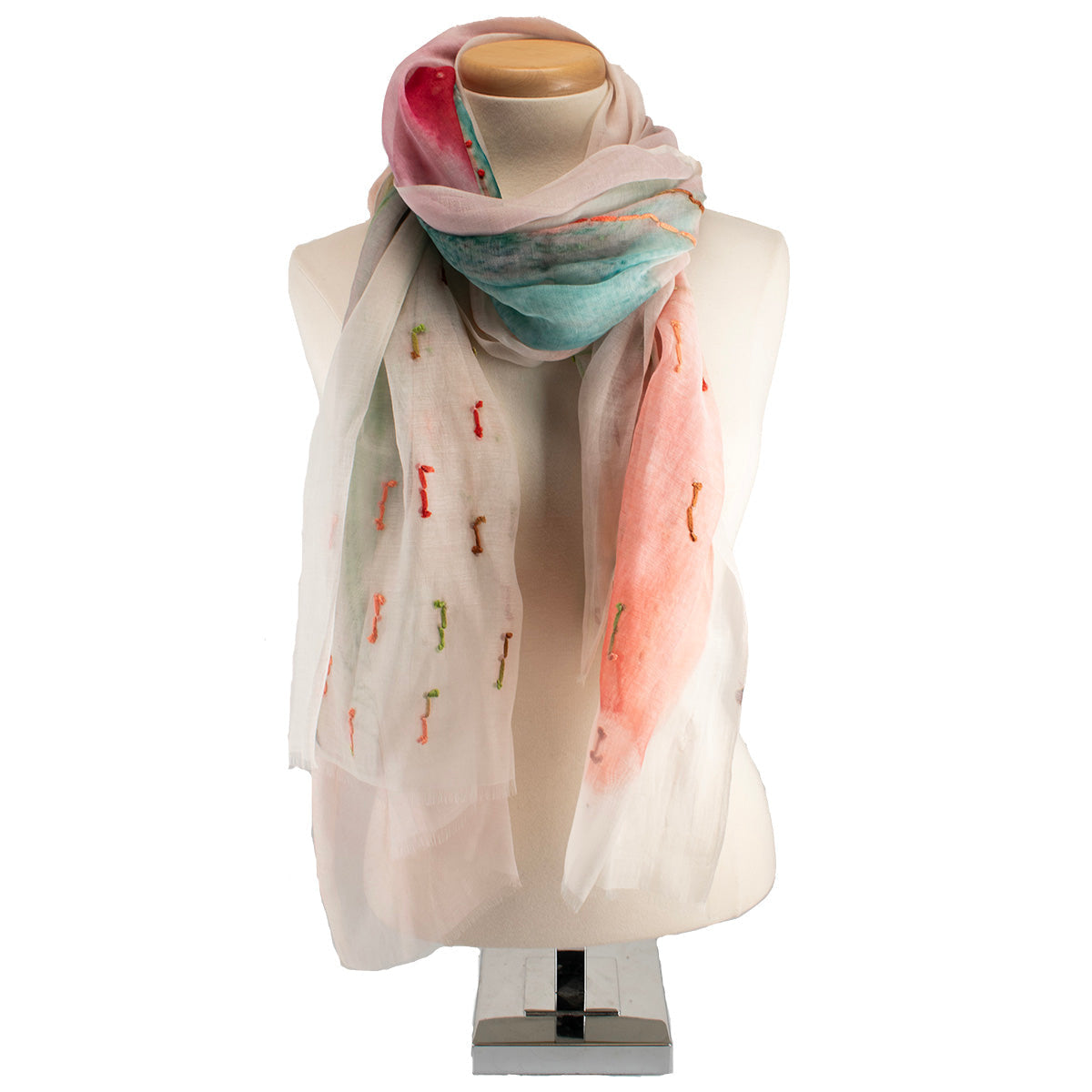 Summery Scarf ’One of a Kind’ beaded - One Kind 1