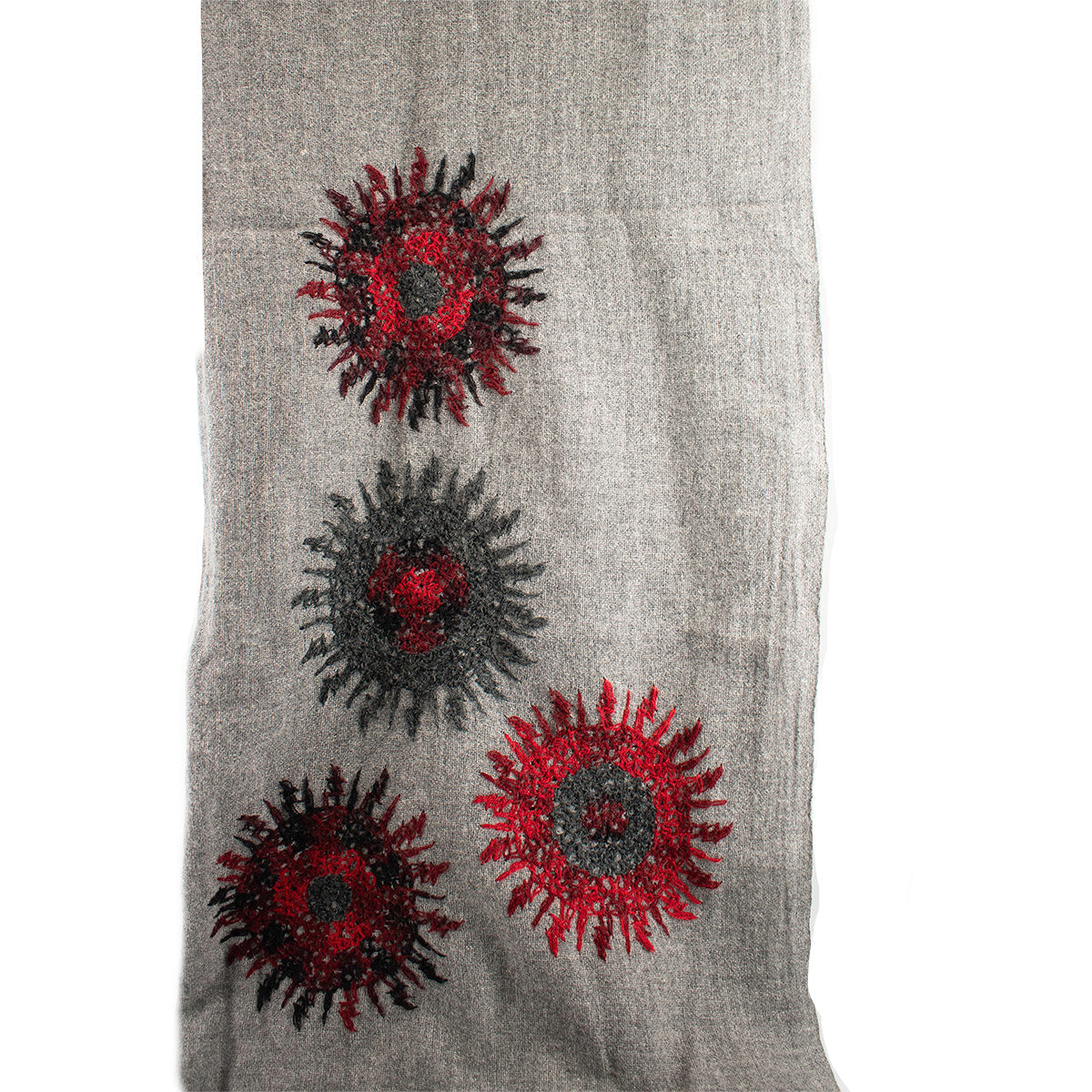 Red and Blue Scarf ’One of a Kind’ beaded - One Kind 2