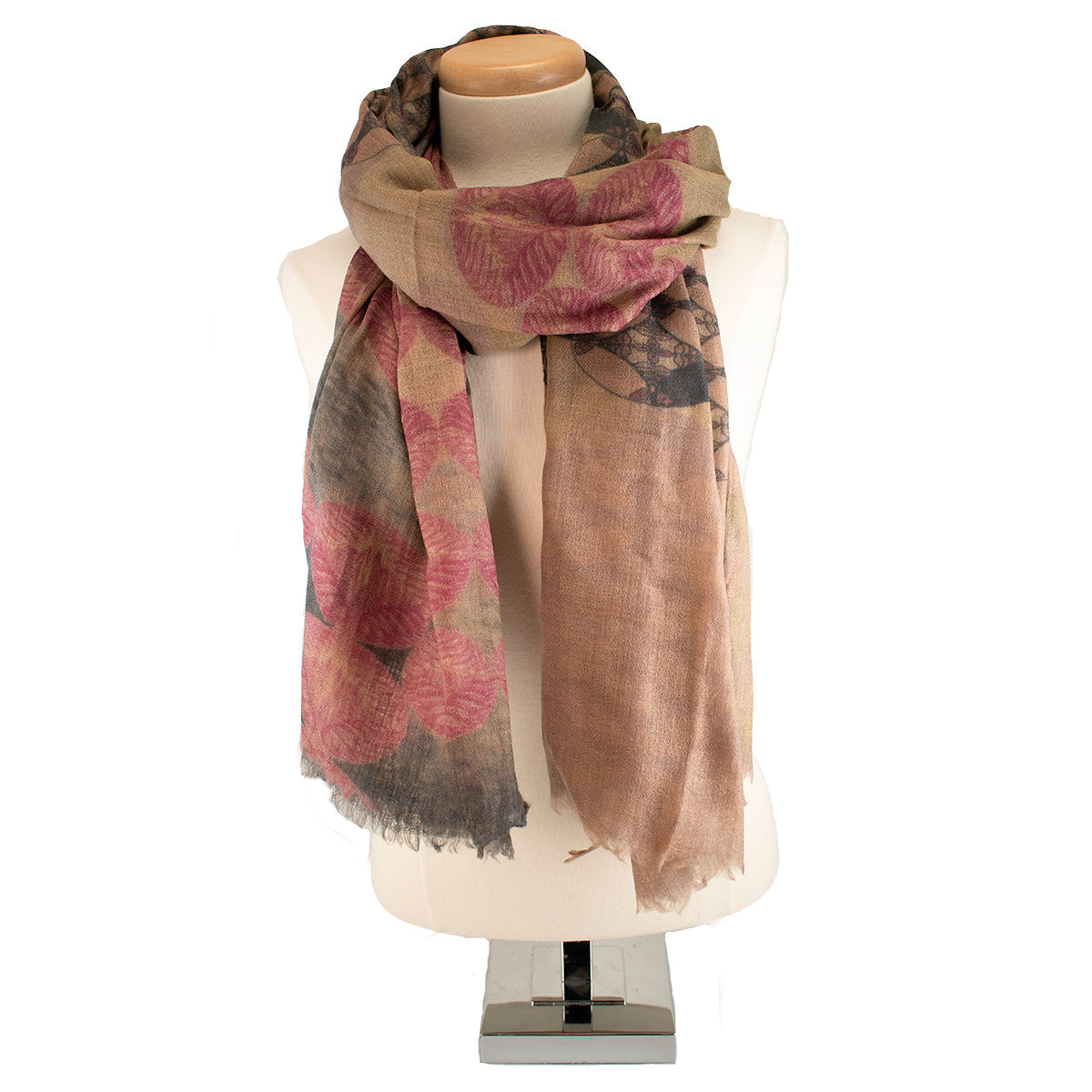 Fall Wool Scarf ’One of a Kind’ beaded - One Kind 1