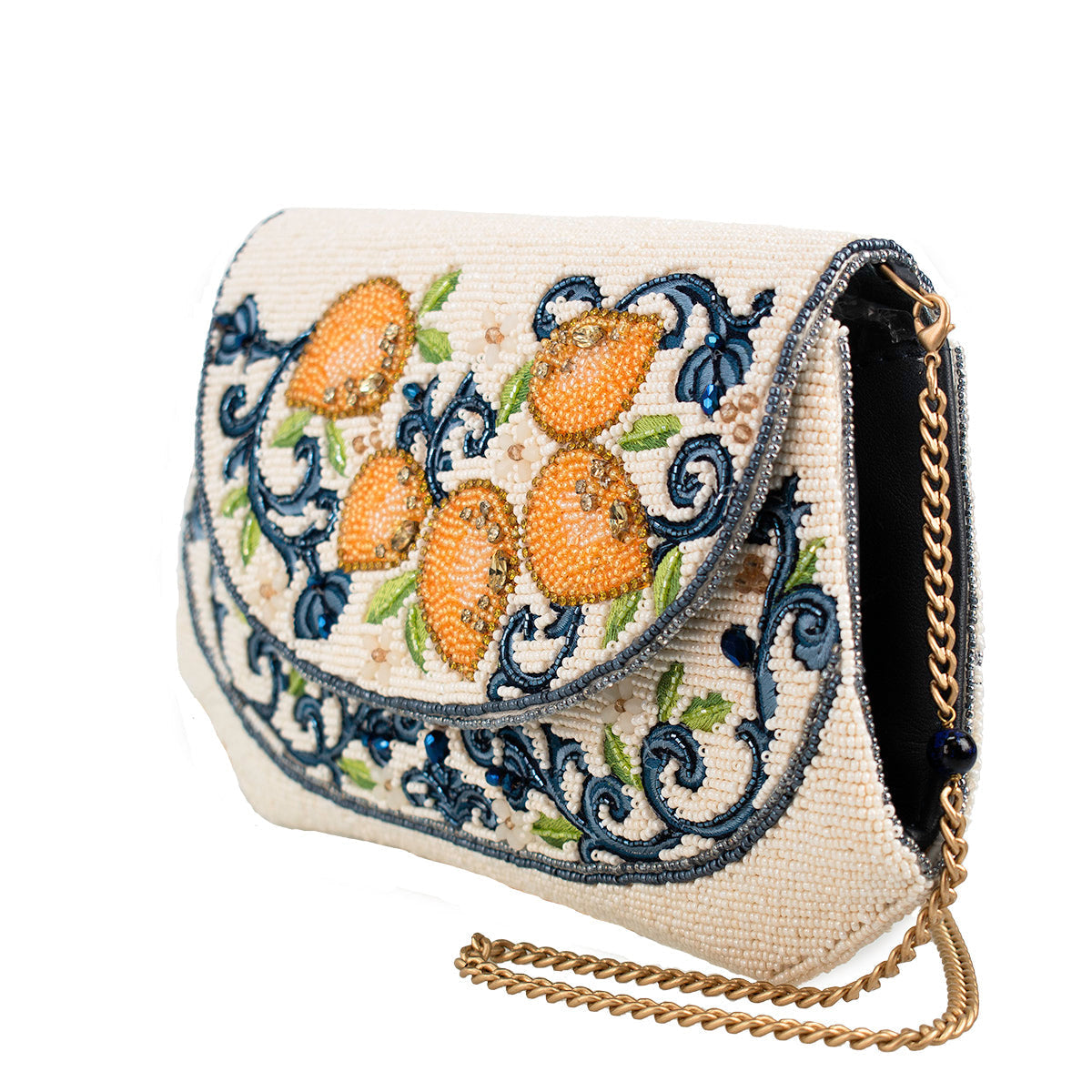 Capri Lemons Crossbody Handbag beaded - 4