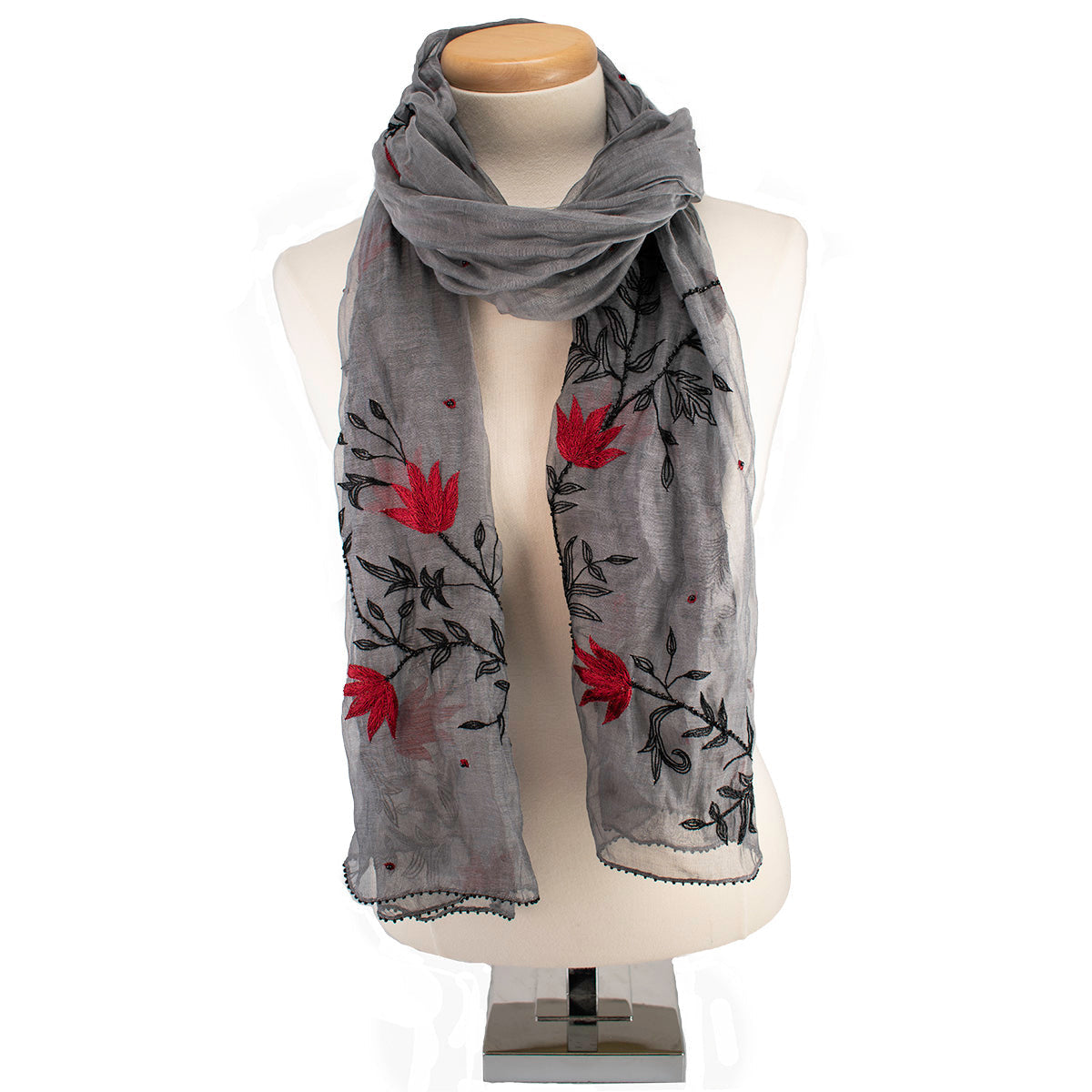 Embroidered Scarf ’One of a Kind’ beaded - One Kind 1