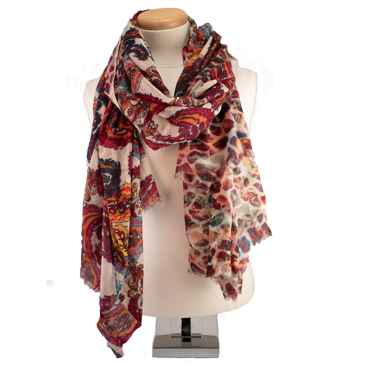 Paisley Print Scarf ’One of a Kind’ beaded - One Kind 1